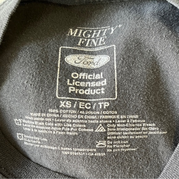 Mighty Fine Ford Mustang Crop Top Tshirt XS - Picture 3 of 5